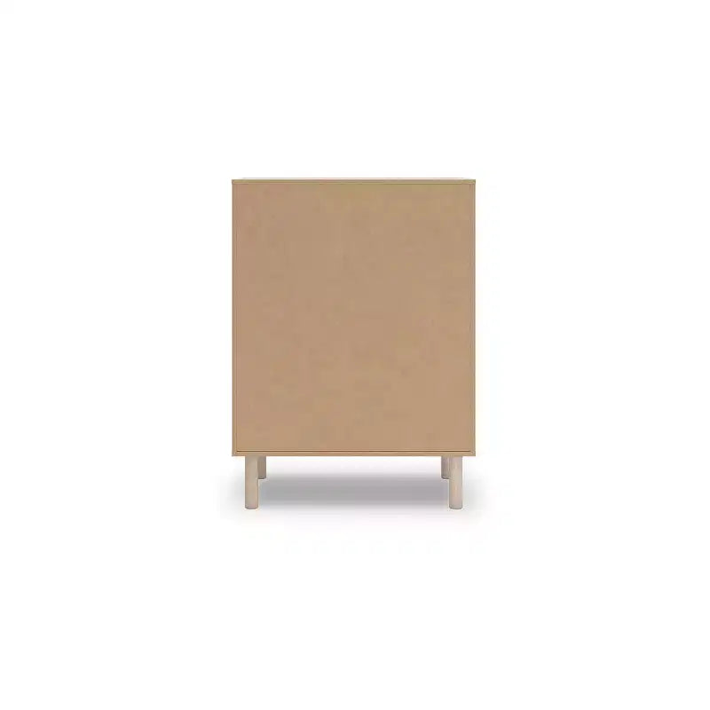 Signature Design by Ashley Birkmore 4-Drawer Chest, Light Oak Finish with Lined Drawers, Tan