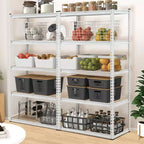 Étagères de rangement à 5 niveaux pour garage, Étagères industrielles métalliques/Étagères de rangement pour le désordre, Étagères de rangement pour placard, Garage, Cuisine, Sous-sol, Buanderie