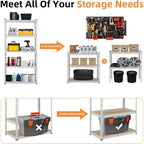 Étagères de rangement à 5 niveaux pour garage, Étagères industrielles métalliques/Étagères de rangement pour le désordre, Étagères de rangement pour placard, Garage, Cuisine, Sous-sol, Buanderie