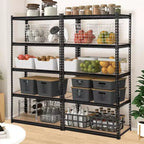 Étagères de rangement à 5 niveaux pour garage, Étagères industrielles métalliques/Étagères de rangement pour le désordre, Étagères de rangement pour placard, Garage, Cuisine, Sous-sol, Buanderie
