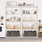 Étagères de rangement à 5 niveaux pour garage, Étagères industrielles métalliques/Étagères de rangement pour le désordre, Étagères de rangement pour placard, Garage, Cuisine, Sous-sol, Buanderie