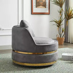 GDFStudio Edgar Modern Faux Leather 360 Swivel Upholstered Accent Chair