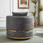 GDFStudio Edgar Modern Faux Leather 360 Swivel Upholstered Accent Chair