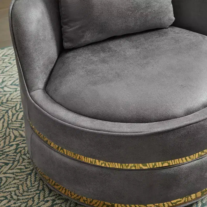 GDFStudio Edgar Modern Faux Leather 360 Swivel Upholstered Accent Chair