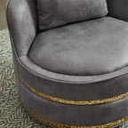 GDFStudio Edgar Modern Faux Leather 360 Swivel Upholstered Accent Chair