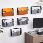 Porte-revues mural VEVOR, porte-documents mural en maille à 6 compartiments, support mural pour magazines, courrier, papier et documents, organiseur mural en métal.