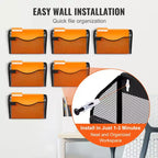 Porte-revues mural VEVOR, porte-documents mural en maille à 6 compartiments, support mural pour magazines, courrier, papier et documents, organiseur mural en métal.