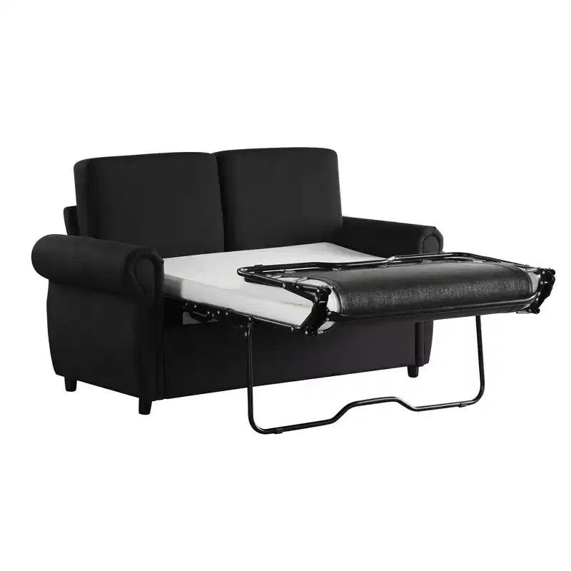 57,9 Orisfur Canapé-lit convertible avec matelas en mousse à mémoire de forme et ports USB – Causeuse convertible pour petits espaces