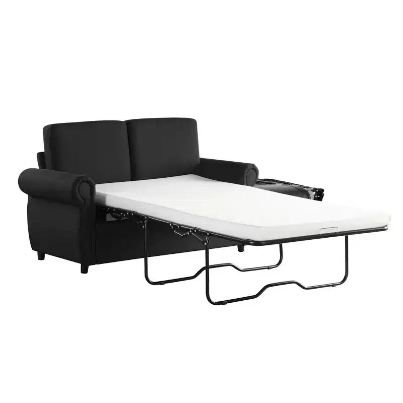57,9 Orisfur Canapé-lit convertible avec matelas en mousse à mémoire de forme et ports USB – Causeuse convertible pour petits espaces