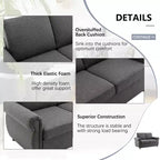 57,9 Orisfur Canapé-lit convertible avec matelas en mousse à mémoire de forme et ports USB – Causeuse convertible pour petits espaces