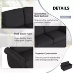 57,9 Orisfur Canapé-lit convertible avec matelas en mousse à mémoire de forme et ports USB – Causeuse convertible pour petits espaces
