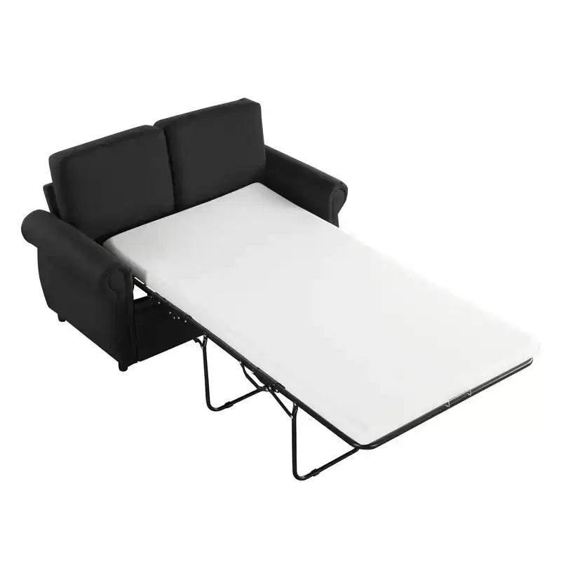 57,9 Orisfur Canapé-lit convertible avec matelas en mousse à mémoire de forme et ports USB – Causeuse convertible pour petits espaces