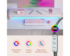 Bestier 52 inch Gaming Desk with Power Strip and LED Monitor Stand for Home Office