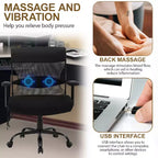 Chaise de bureau BestMassage Grande Taille avec Assise Large et Support Lombaire