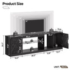 Bestier 70 TV Stand for up to 75 inch TV, LED Gaming Entertainment Center with Storage Cabinet, Media Console with Adjustable Tempered Glass Shelf