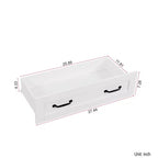 CLIHOME Commode de rangement latérale moderne à 6 tiroirs avec poignée en métal, Organisateur de rangement avec commode en bois