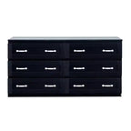 CLIHOME 6 Drawers Modern Side Storage Cabinet With Metal Handle, Storage Organizer With Wood Chest of Drawers