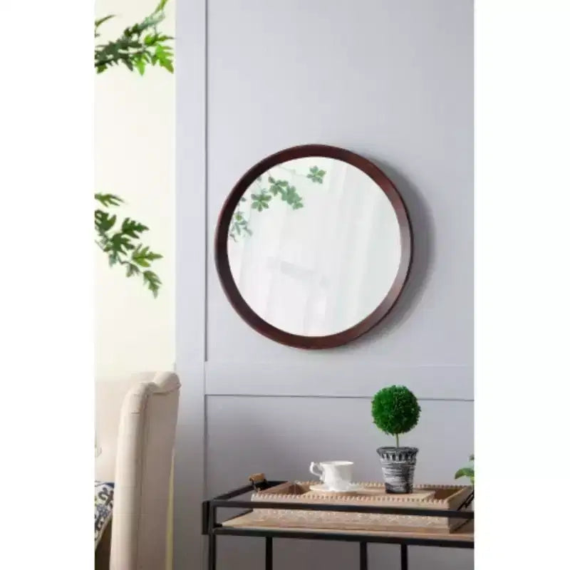 20x1.5Transitional Decor Style Mango Wood Wall Mirror Wall Decor with Frame of Solid Mango Wood for Bathroom