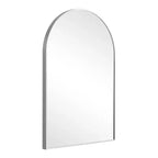 Miroir mural argenté à bord fin, en alliage d'aluminium, en forme d'arc à angle droit