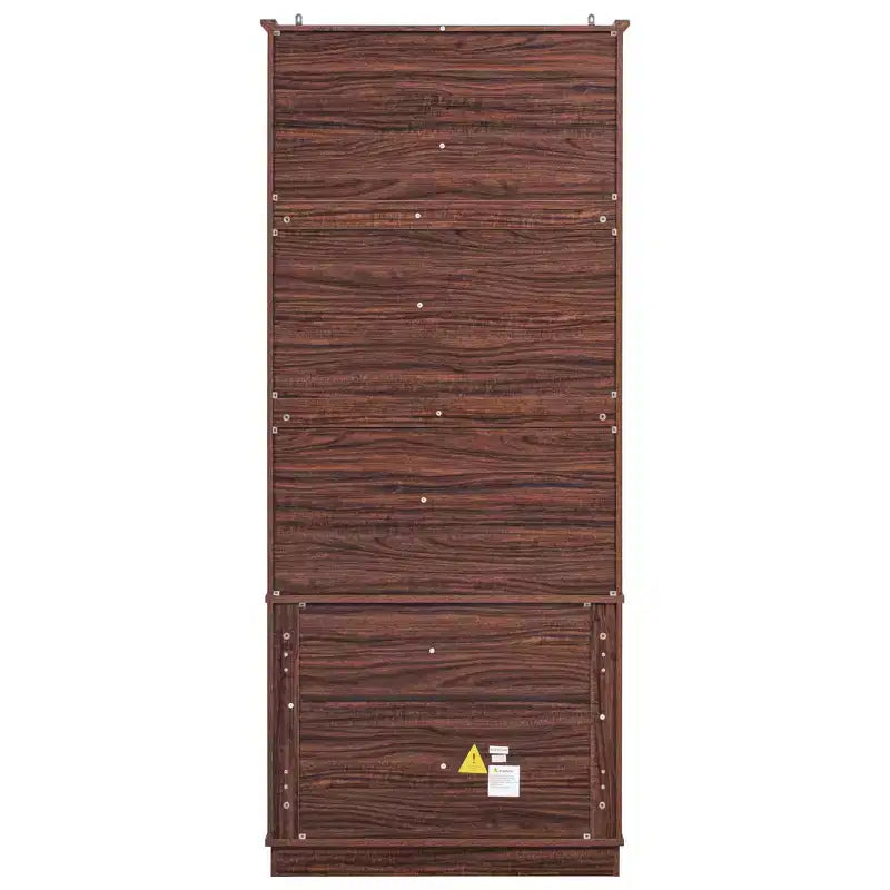 Garde-manger de cuisine de ferme 71H avec 2 tiroirs, 8 étagères de porte et 3 étagères réglables pour cuisine/salle à manger, marron/blanc - ModernLuxe