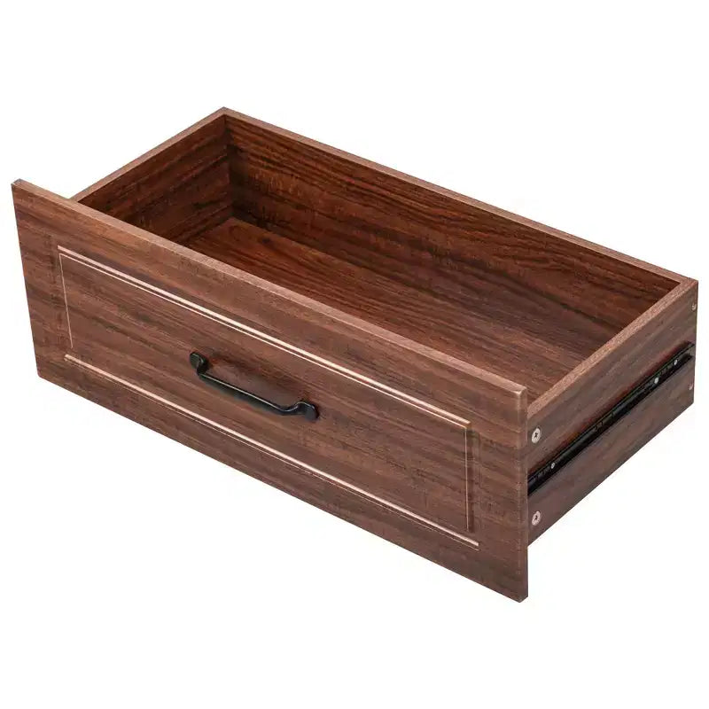 Garde-manger de cuisine de ferme 71H avec 2 tiroirs, 8 étagères de porte et 3 étagères réglables pour cuisine/salle à manger, marron/blanc - ModernLuxe