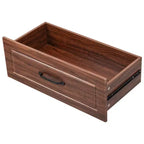 Garde-manger de cuisine de ferme 71H avec 2 tiroirs, 8 étagères de porte et 3 étagères réglables pour cuisine/salle à manger, marron/blanc - ModernLuxe