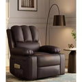 360 Swivel Recliner Chair with Heat & Massage, Oversized Rocking Chair for Adults, Manual Recliner w/Cup Holder, for Living Room Bedroom Nursery
