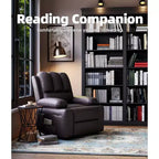 Fauteuil inclinable pivotant à 360° avec chauffage et massage, fauteuil à bascule surdimensionné pour adultes, fauteuil inclinable manuel avec porte-gobelet, pour salon, chambre à coucher, chambre d'enfant