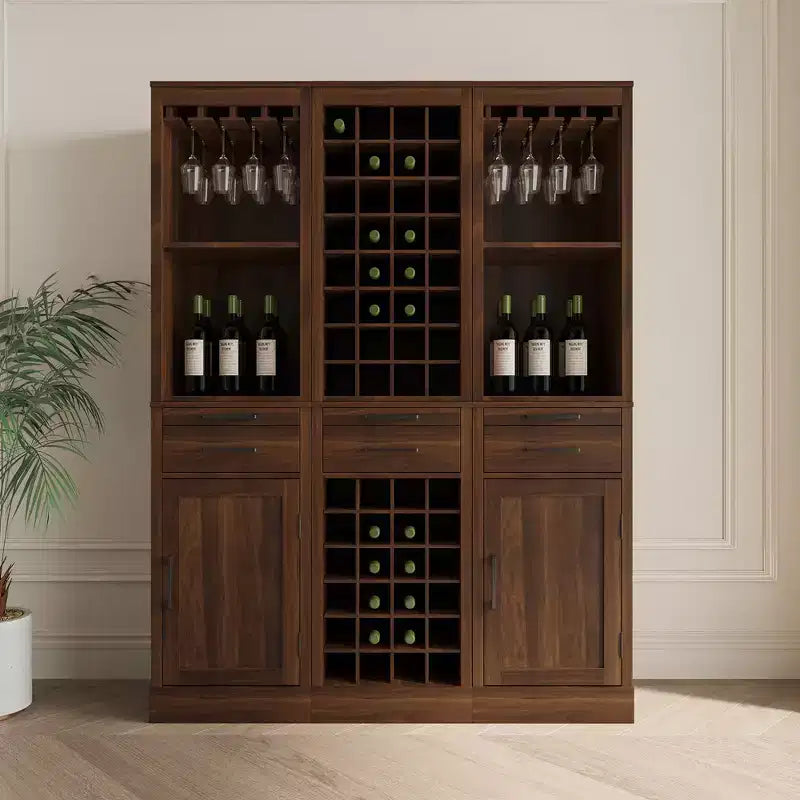 CLIHOME Meuble de Bar à Vin Modulaire avec Vaisselier pour Salle à Manger