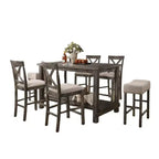 Christopher Knight Home Sinclair – Ensemble de salle à manger rectangulaire 7 pièces en bois de 60 po avec 6 chaises rembourrées