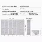 Paravent en bois VEVOR, paravent pliant en bois à 6 panneaux, paravent décoratif portable en bois à persiennes de 170 cm de haut pour l'intérieur