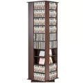 VEVOR Media Storage Cabinet, Rotating Media Tower, Holds up to 1040 CDs, Protects & Organizes Music, or Memorabilia Collections- Espresso