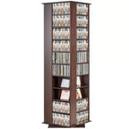 VEVOR Media Storage Cabinet, Rotating Media Tower, Holds up to 1040 CDs, Protects & Organizes Music, or Memorabilia Collections- Espresso