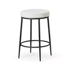 Maven Lane Stella Backless Metal Counter Stool with Fabric Upholstered Seat 26