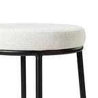Tabouret de comptoir en métal sans dossier Maven Lane Stella avec siège rembourré en tissu 26 po