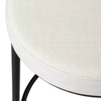 Tabouret de comptoir en métal sans dossier Maven Lane Stella avec siège rembourré en tissu 26 po