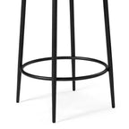 Tabouret de comptoir en métal sans dossier Maven Lane Stella avec siège rembourré en tissu 26 po