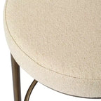 Tabouret de comptoir en métal sans dossier Maven Lane Stella avec siège rembourré en tissu 26 po