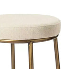 Tabouret de comptoir en métal sans dossier Maven Lane Stella avec siège rembourré en tissu 26 po