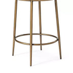 Tabouret de comptoir en métal sans dossier Maven Lane Stella avec siège rembourré en tissu 26 po