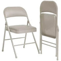 Whizmax 2 Pack Folding Chairs with Padded Cushion and Back, Metal Chairs with Comfortable Cushion for Home and Office, for Indoor and Outdoor Events