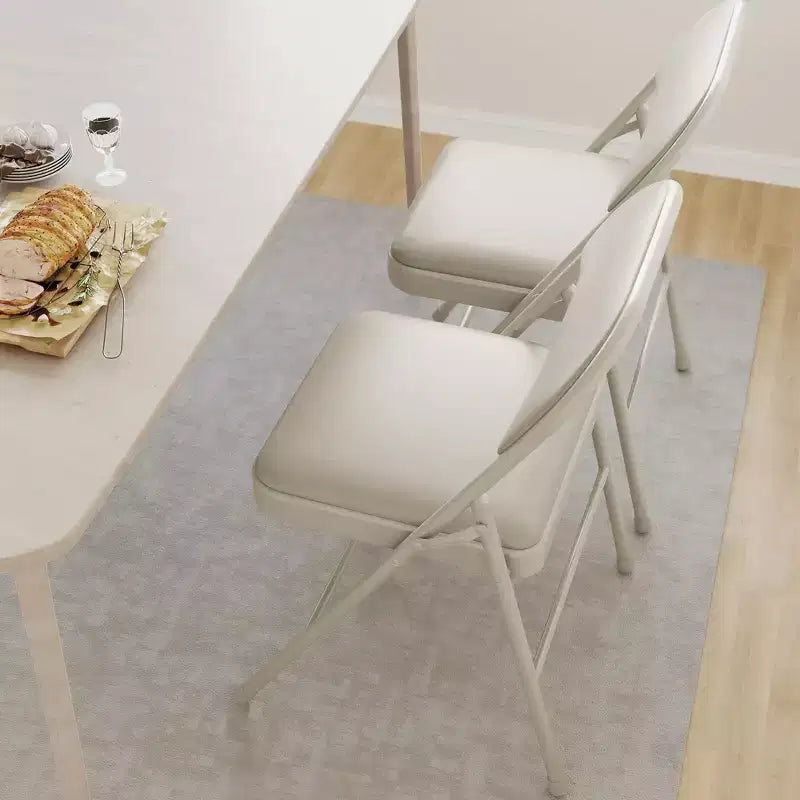 Whizmax Lot de 2 chaises pliantes avec coussin rembourré et dossier, chaises en métal avec coussin confortable pour la maison et le bureau, pour événements intérieurs et extérieurs