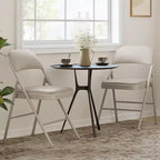 Whizmax Lot de 2 chaises pliantes avec coussin rembourré et dossier, chaises en métal avec coussin confortable pour la maison et le bureau, pour événements intérieurs et extérieurs