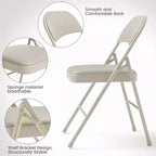 Whizmax Lot de 2 chaises pliantes avec coussin rembourré et dossier, chaises en métal avec coussin confortable pour la maison et le bureau, pour événements intérieurs et extérieurs