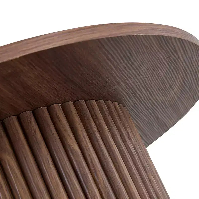 Vatros Table basse ronde moderne avec rangement Petite table basse en bois