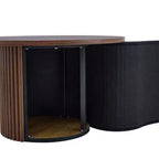 Vatros Table basse ronde moderne avec rangement Petite table basse en bois