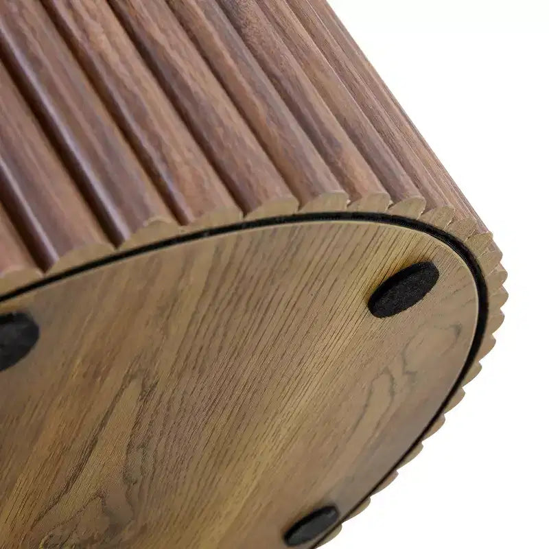Vatros Table basse ronde moderne avec rangement Petite table basse en bois