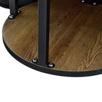 Vatros Table basse ronde moderne avec rangement Petite table basse en bois