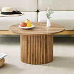 Vatros Table basse ronde moderne avec rangement Petite table basse en bois