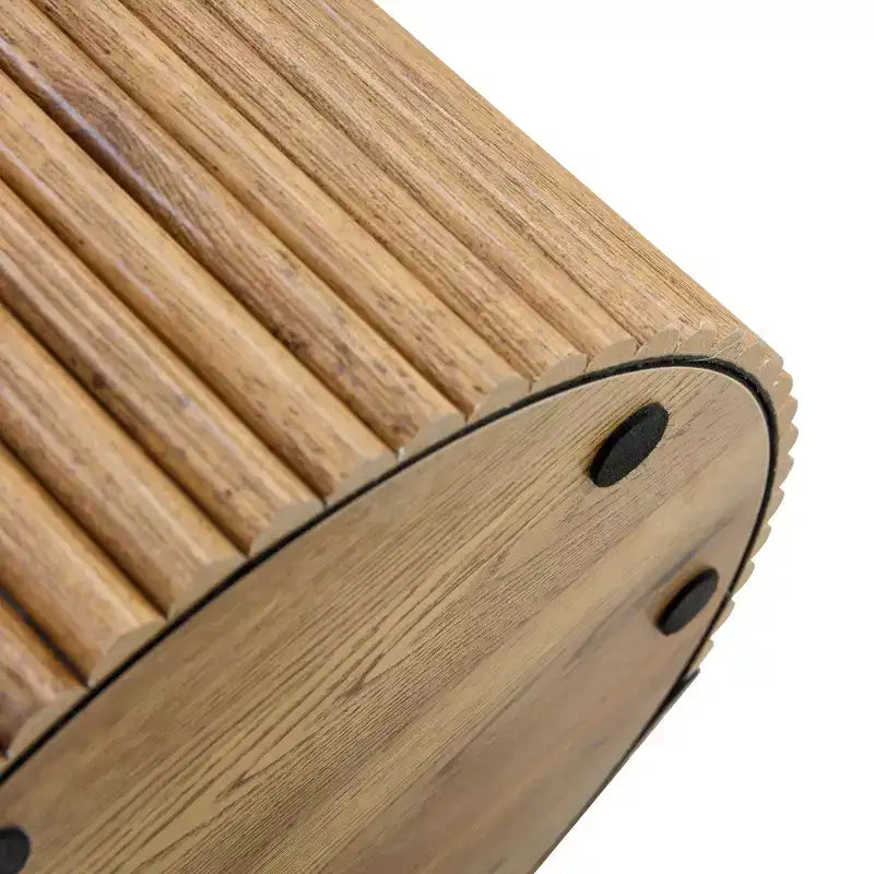 Vatros Table basse ronde moderne avec rangement Petite table basse en bois